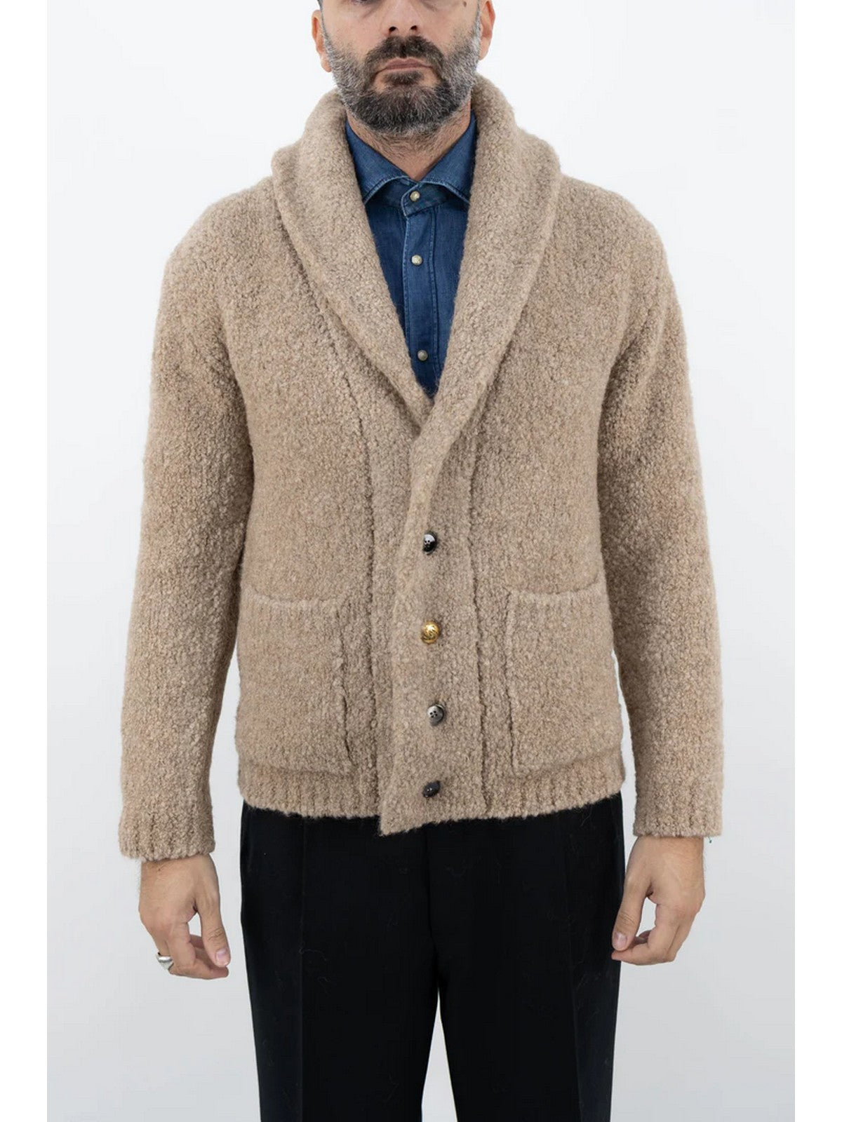 GABRIELE PASINI Cardigan Uomo 49513/1 6252 Marrone gioboutiqueweb