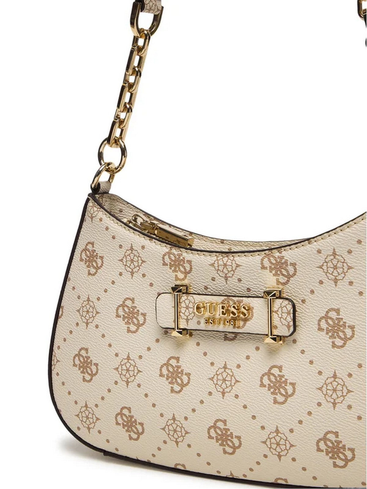 GUESS Borsa Donna CARRIE LOGO TOP ZIP SHLDR BAG HWGP98 98180 VNO VANILLA LOGO