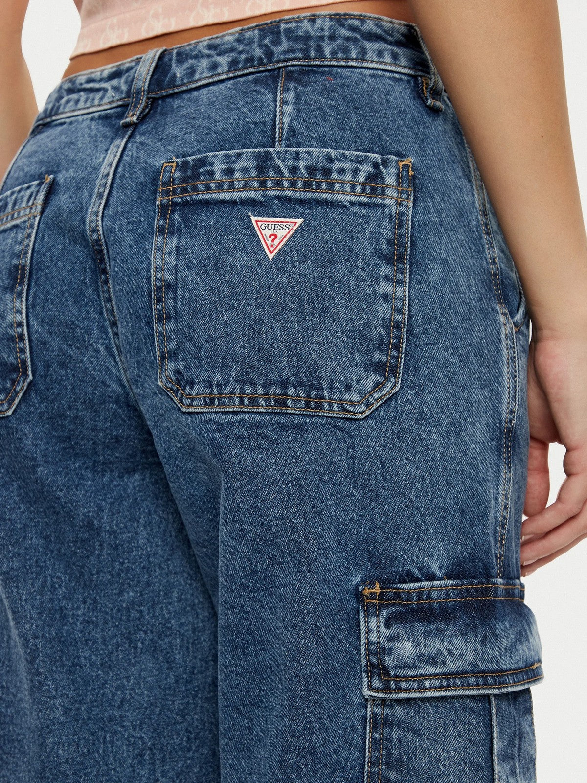 GUESS Jeans Donna GJ G10 CARGO W5RA1R D5M43 M3DW Blu gioboutiqueweb