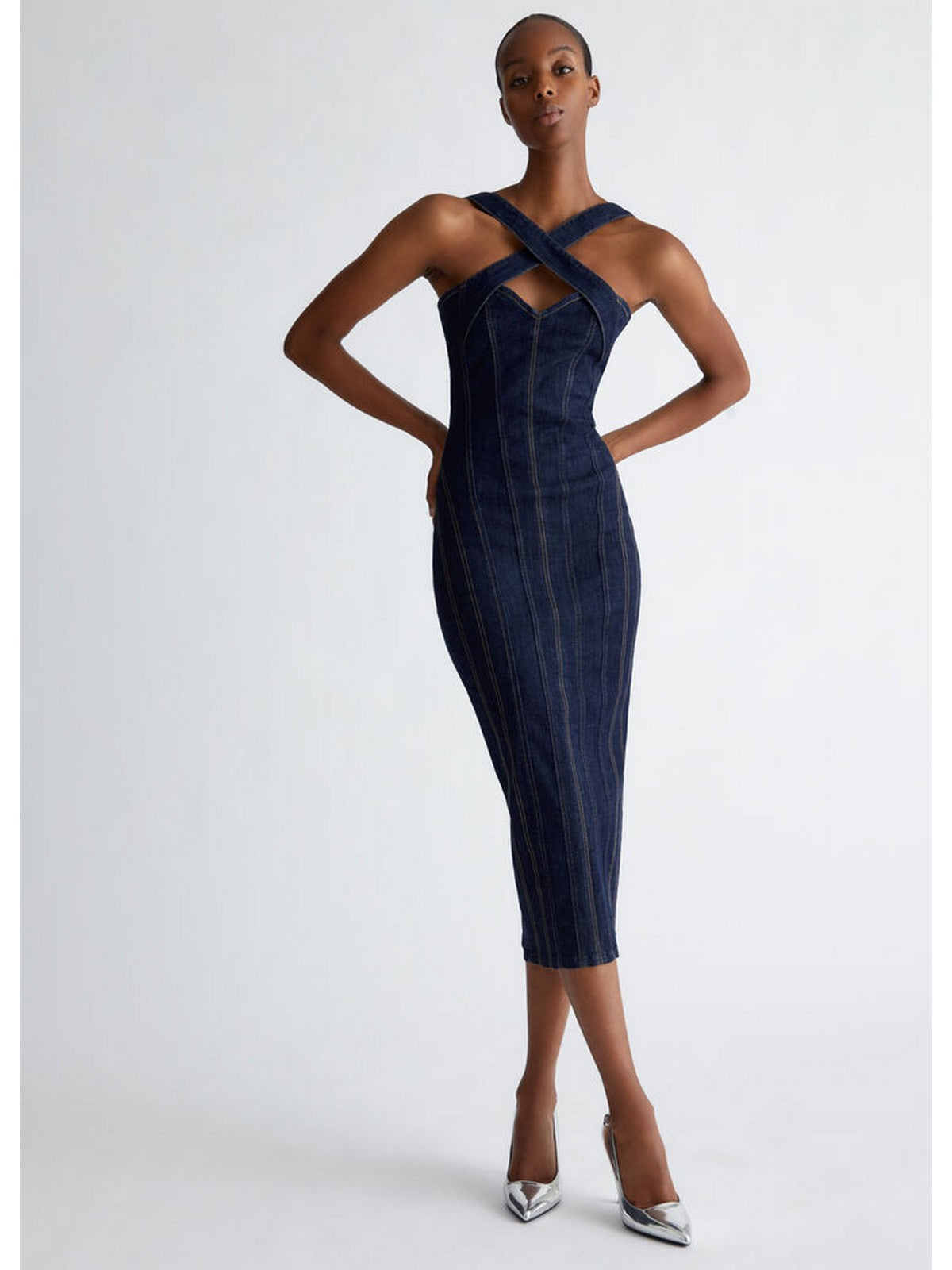 LIU JO BLUE DENIM Abito Donna UF4156D4925 77000 Blu gioboutiqueweb