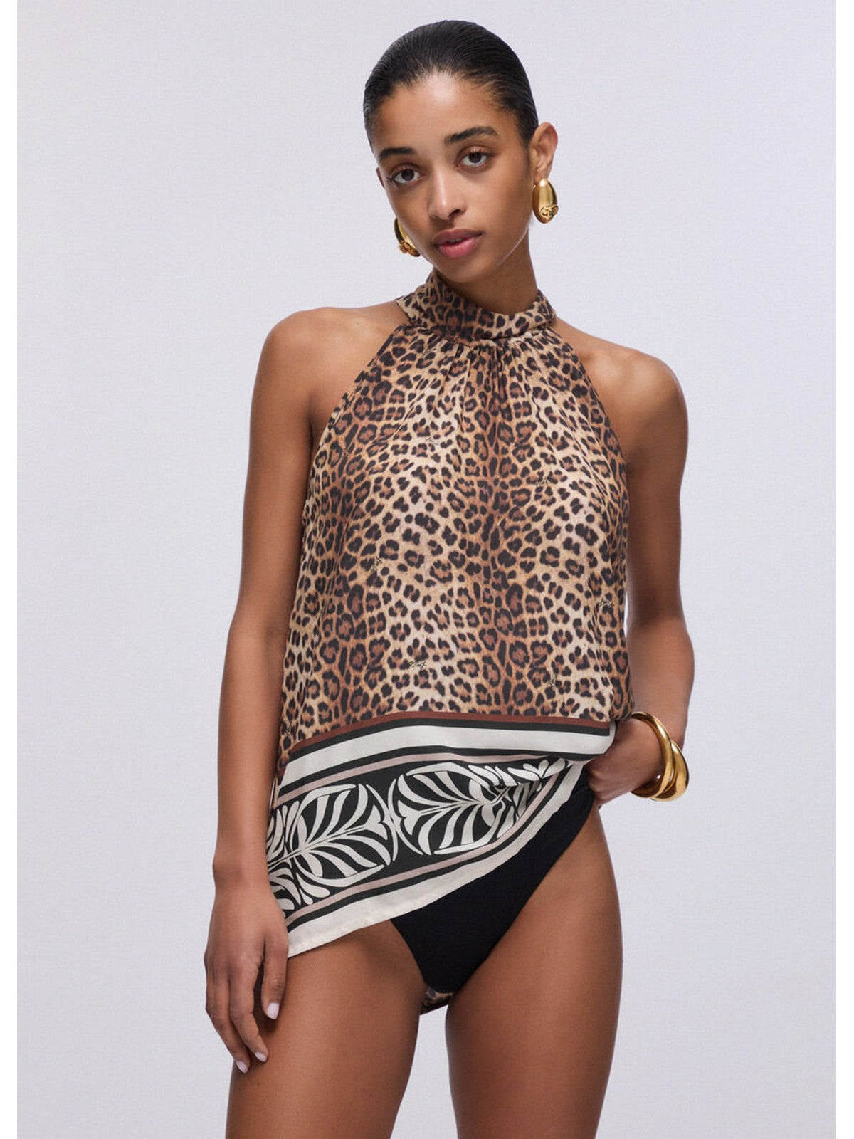 LIU JO BEACHWEAR Top Donna VA6051TS123 V9789 ANIMALIER