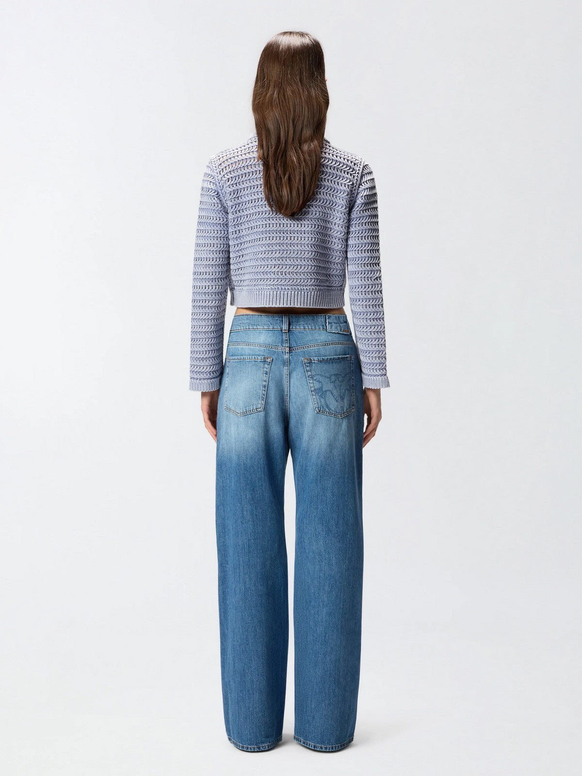 PINKO Jeans Donna WANDA WIDE LEG 101733-A323 PJO LAVAGGIO MEDIO CHIARO