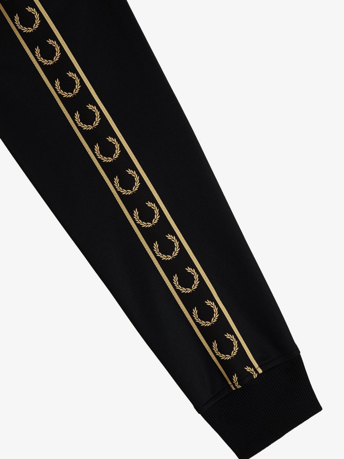 FRED PERRY Felpa Uomo FP CONTRAST TAPE TRACK JACKET FP-J5557-57 90A BLACK/CHAMPAGNE