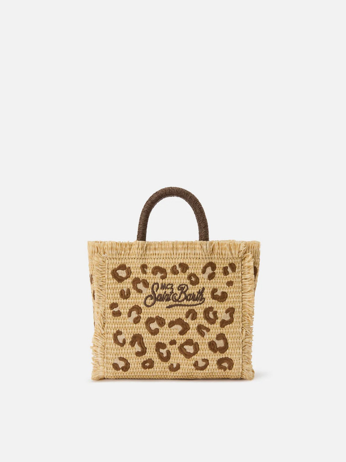 MC2 SAINT BARTH Borsa Donna VANITY MINI STRAW N 00349L LEOPARD 18 EMB