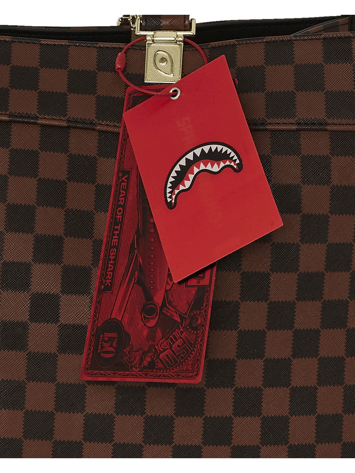 SPRAYGROUND Borsa Donna SAWTOOTH SHARKS IN PARIS TORTUGA TOTE 910T7842NSZ MARRONE gioboutiqueweb