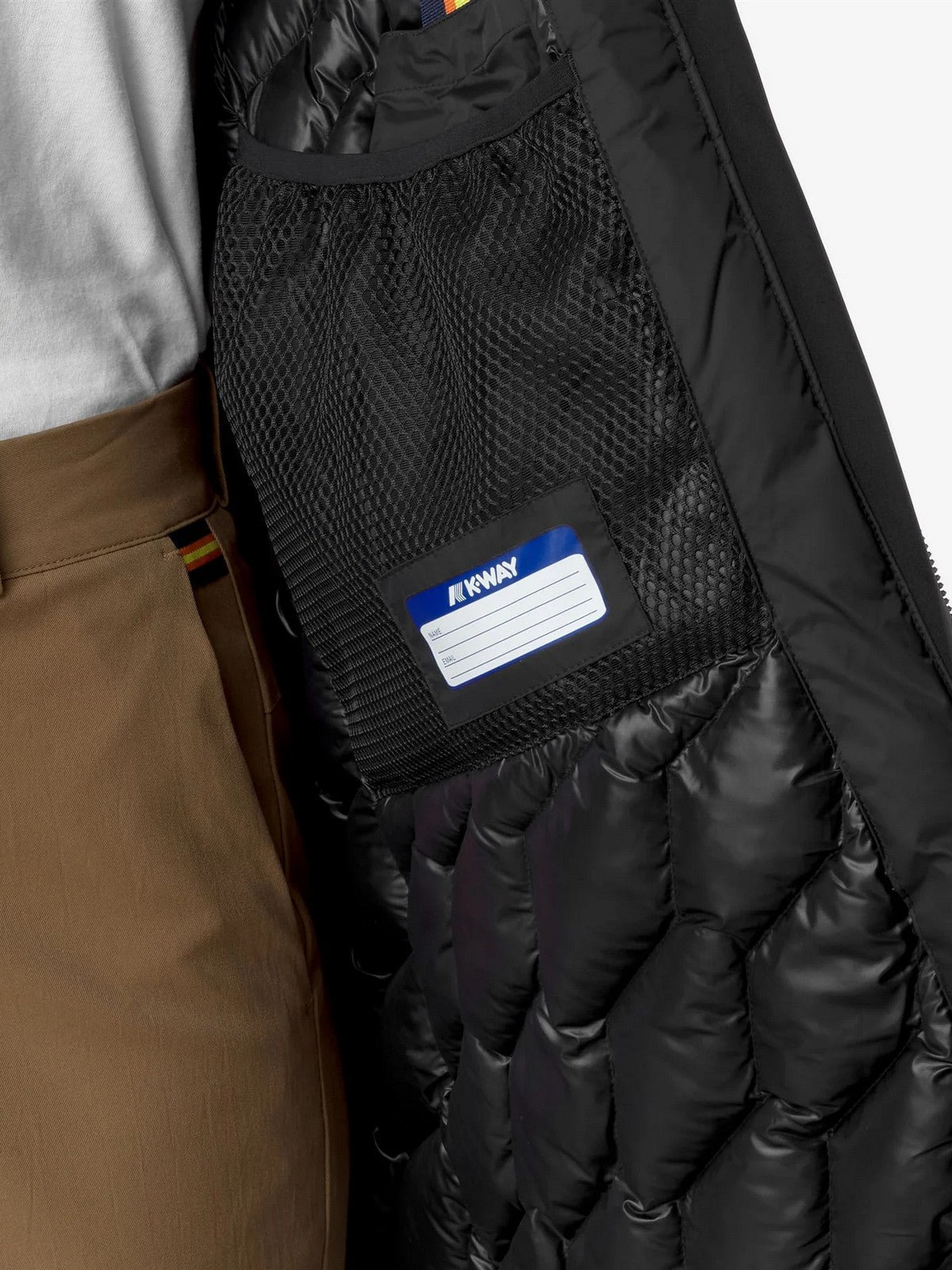 K-WAY Giubbino Donna Mathiel bonded padded K5136DW AT0 BLACK PURE gioboutiqueweb