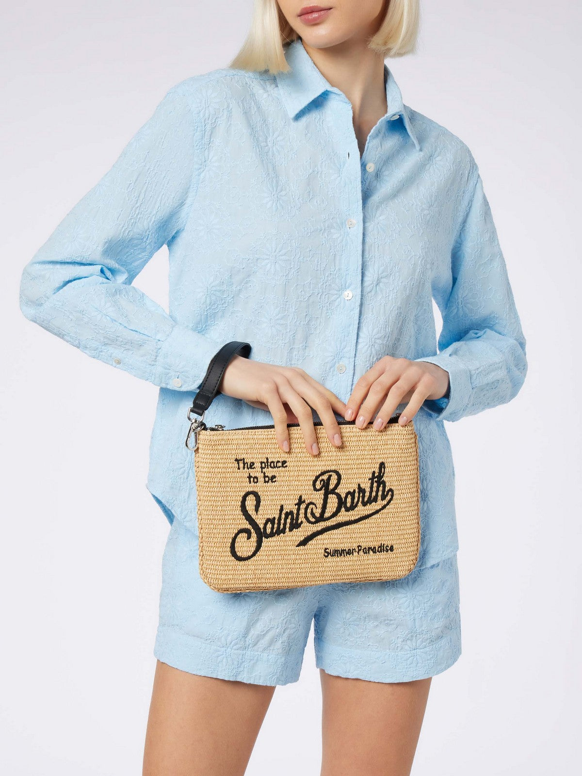 Mc2 Saint Barth Pochette Donna Parisienne Straw 00792F Beige