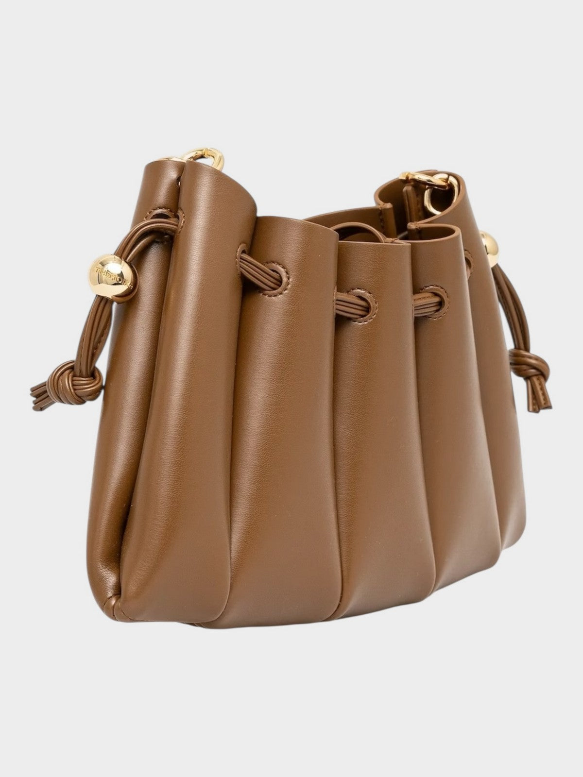 THEMOIRè Calipso crossbody vegan fabric bag brown eco-friendly design