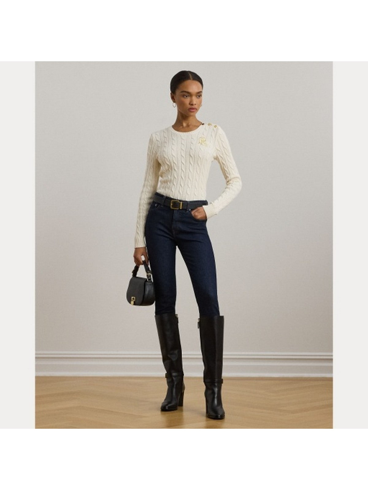 LAUREN RALPH LAUREN Maglia Donna MONTIVA 200932223 002 MASCARPONE CREAM gioboutiqueweb