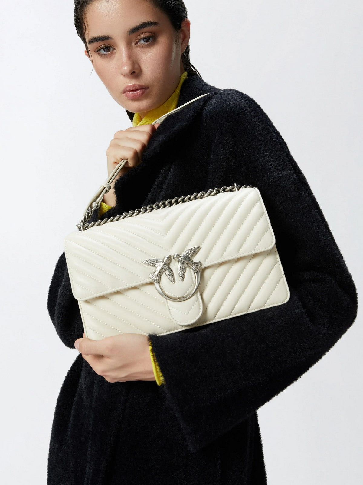 Pinko Woman Bag Love One Classic 100941-A0gk Z14o White