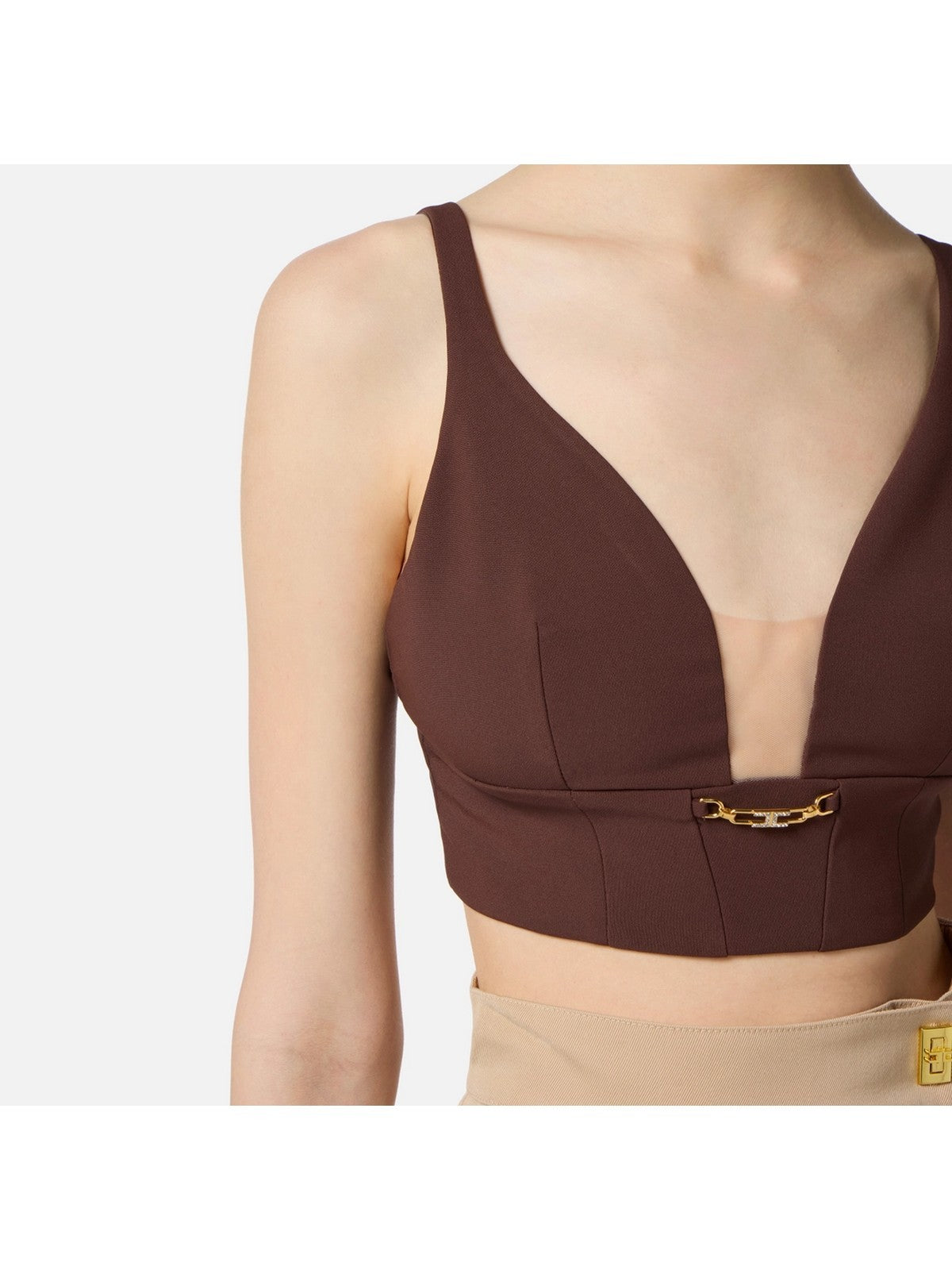ELISABETTA FRANCHI Top Donna TO04857E2 EA3 COFFEE