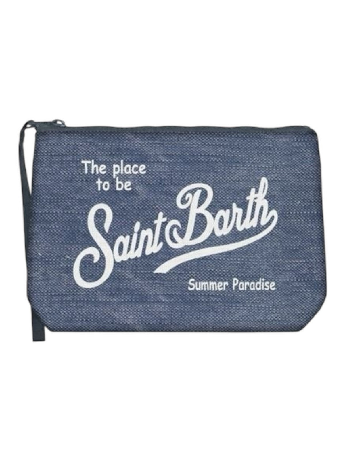 MC2 SAINT BARTH Pochette Uomo ALINE LINEN 01897H Blu gioboutiqueweb