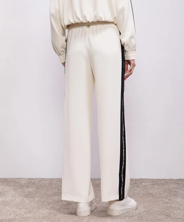 TWINSET Pantalone Donna 251TP2322 03711 BIC.NEVE/NERO