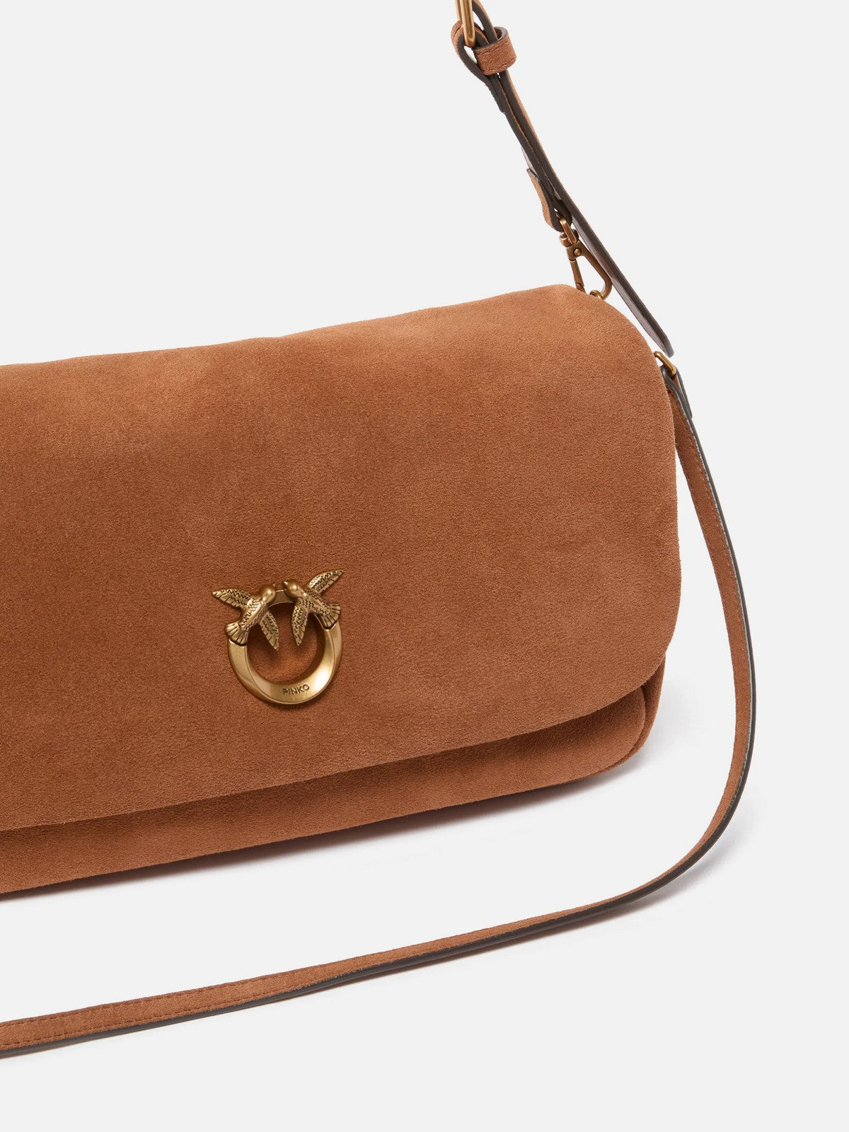 PINKO Borsa Donna CLICK SOFT HORIZONTAL HANDLE C 106178-A0F6 L17Q MARRONE - LEONE-ANTIQUE GOLD