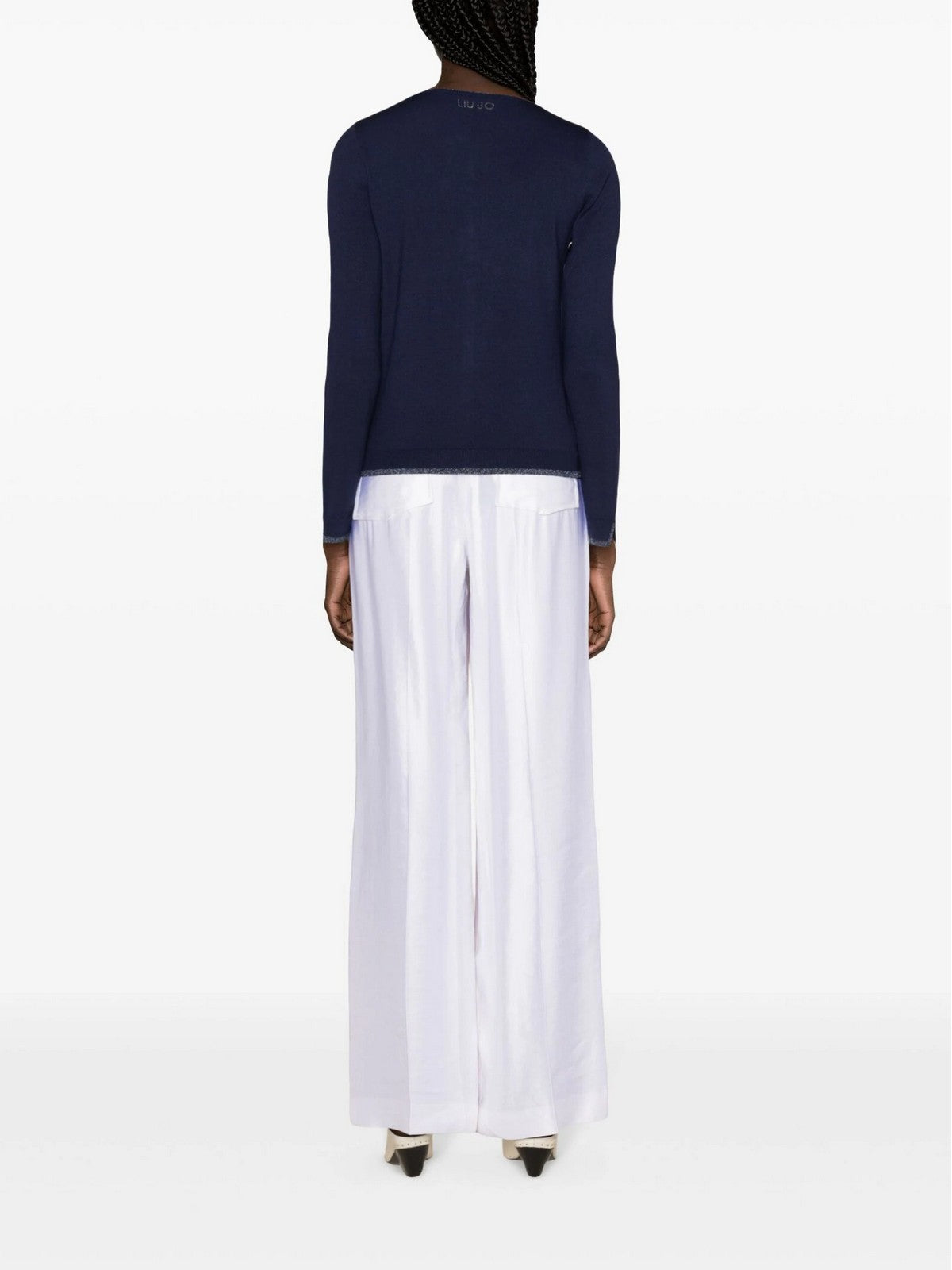 Liu Jo White Cardigan femme ma4076ms49i 93831 bleu