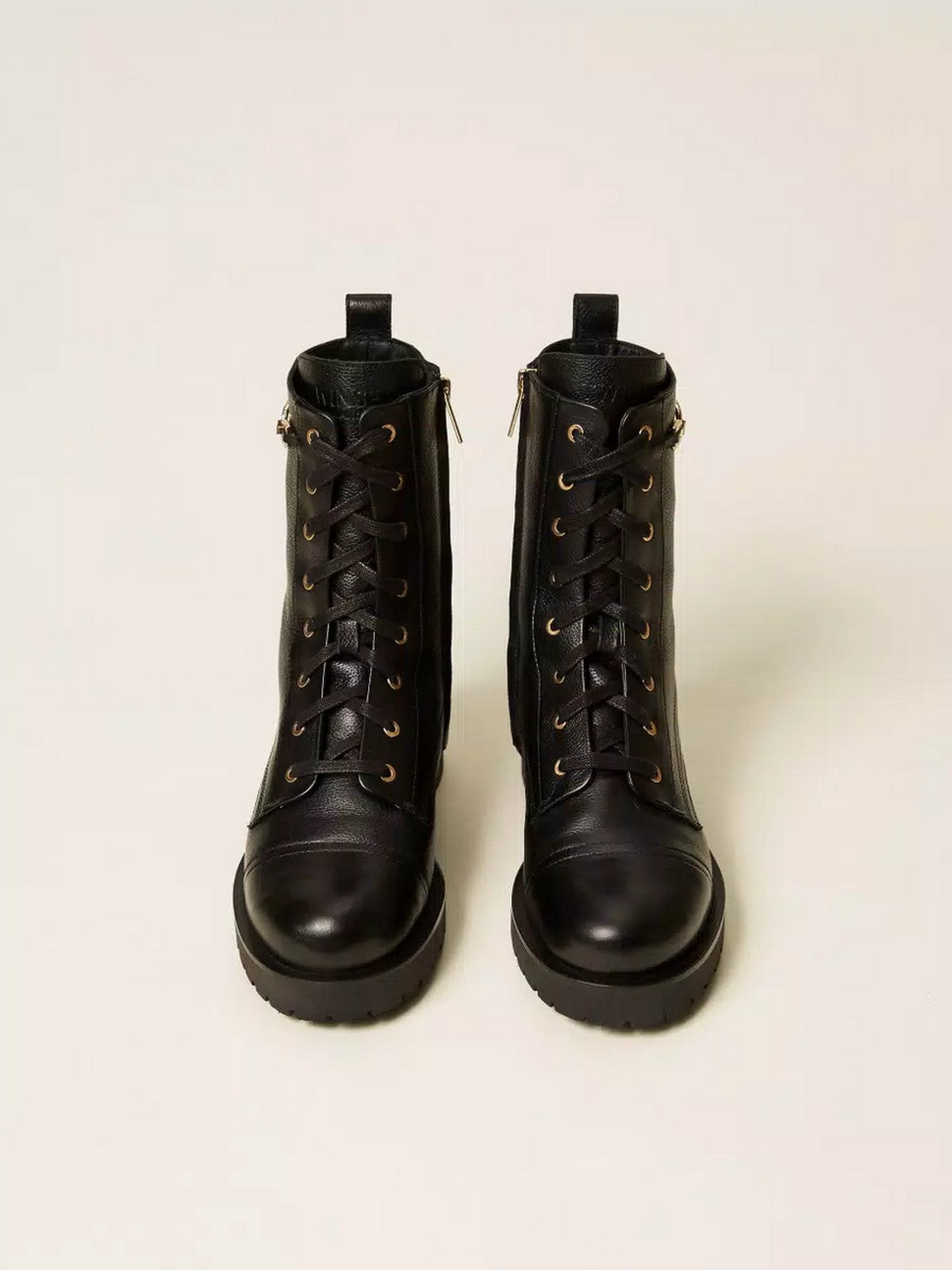 TWINSET Stivali e Stivaletti Donna CHAIN OVAL T 252TCP150 00006 Nero