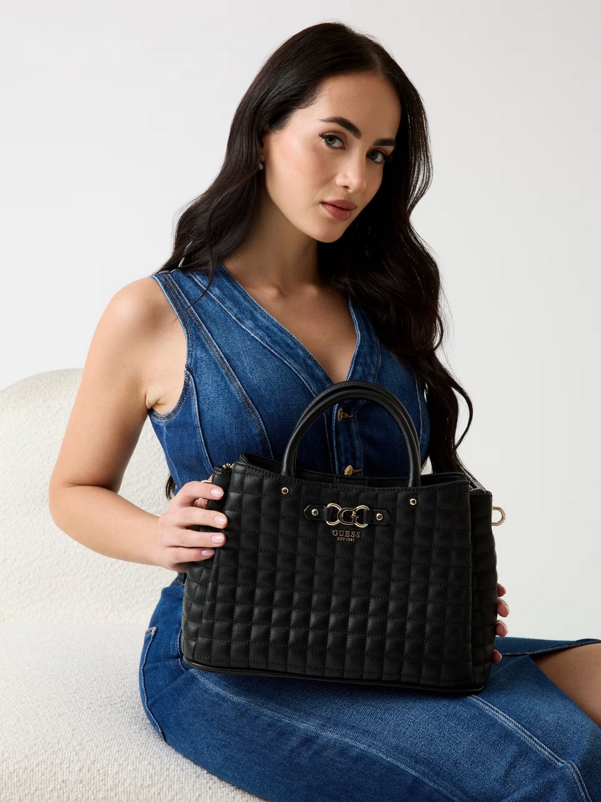 GUESS Borsa Donna NADIRA STATUS TOTE HWQG84 24220 BLA BLACK