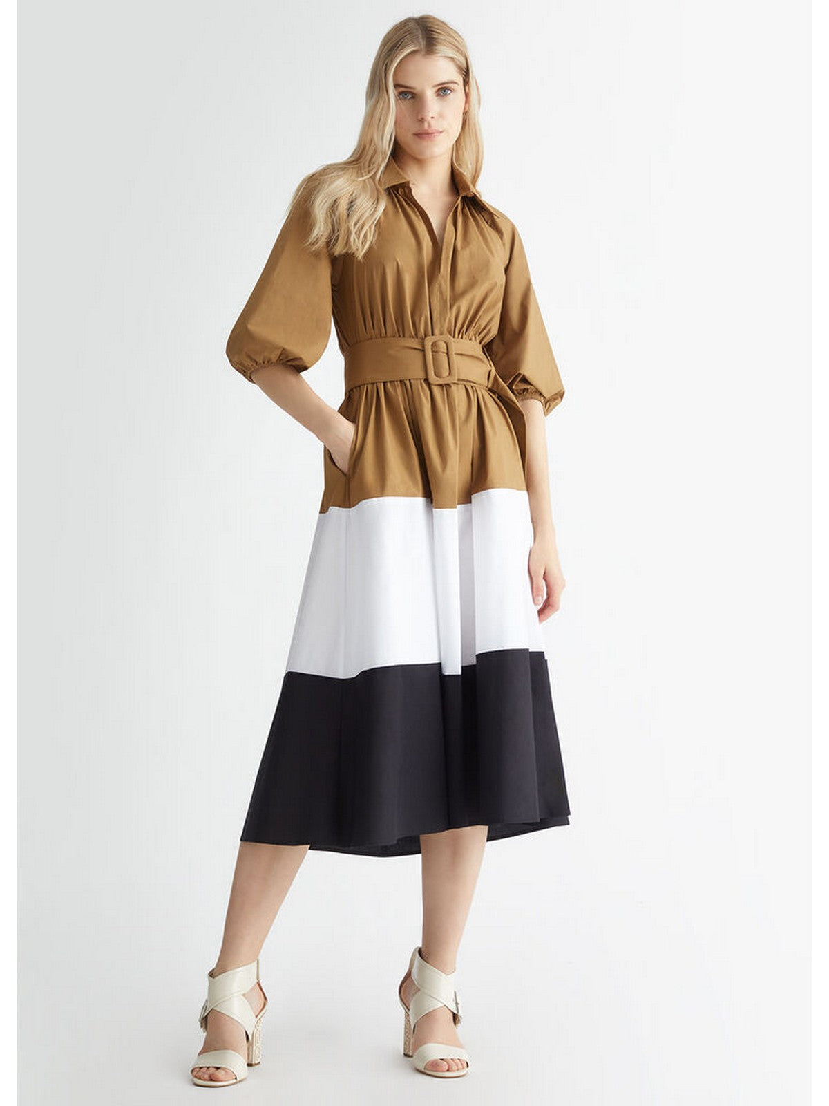 Liu Jo frischer Frau Kleid 8A4011T8821 M9109 Beige