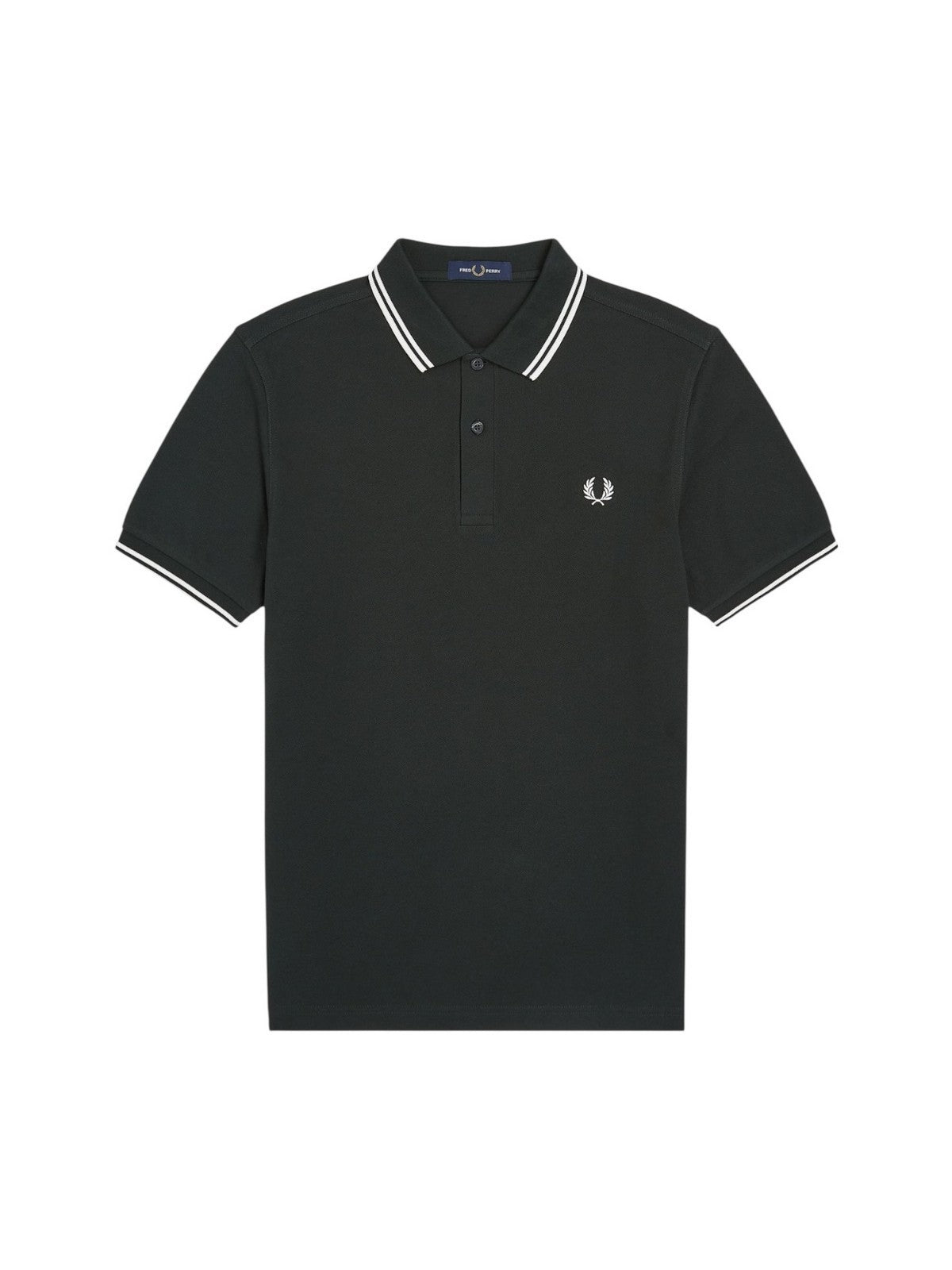 FRED PERRY Polo Uomo FP TWIN TIPPED FRED PERRY SHIRT FP-M3600P-57 T50 NIGHTGREEN/SNWHT