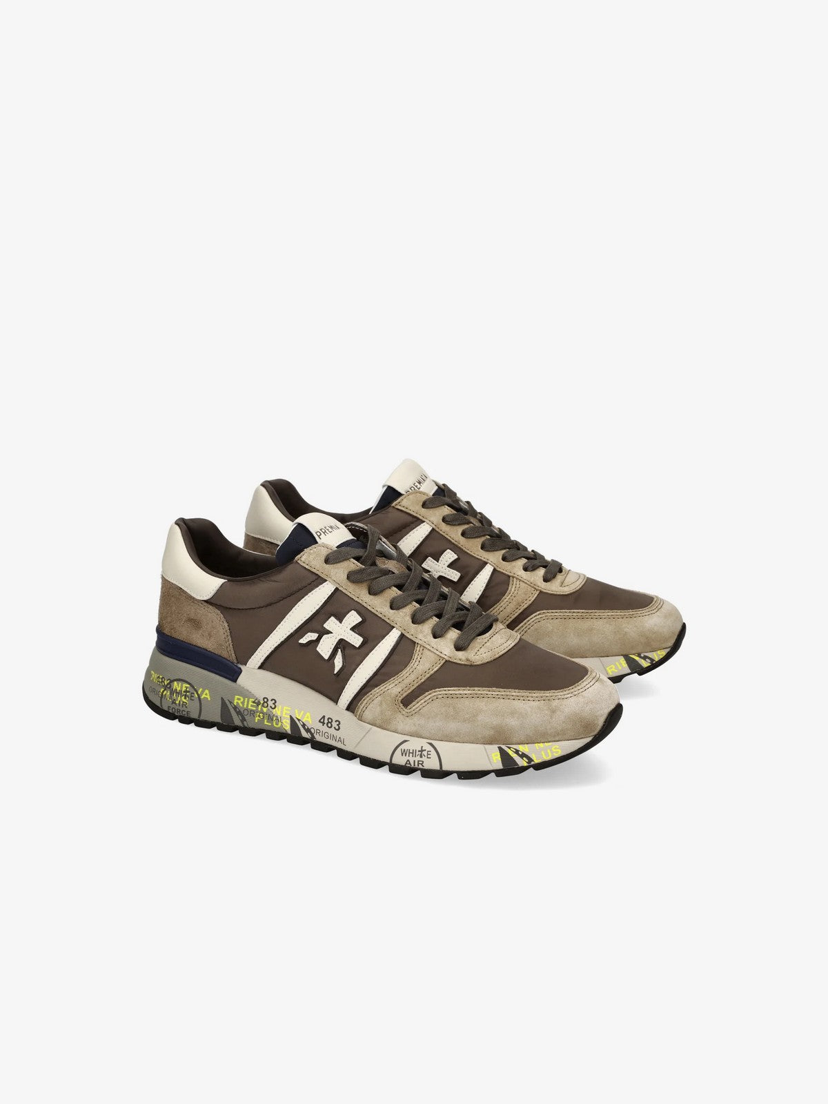 PREMIATA Sneaker Uomo LANDER VAR 7704 TAUPE/BROWN