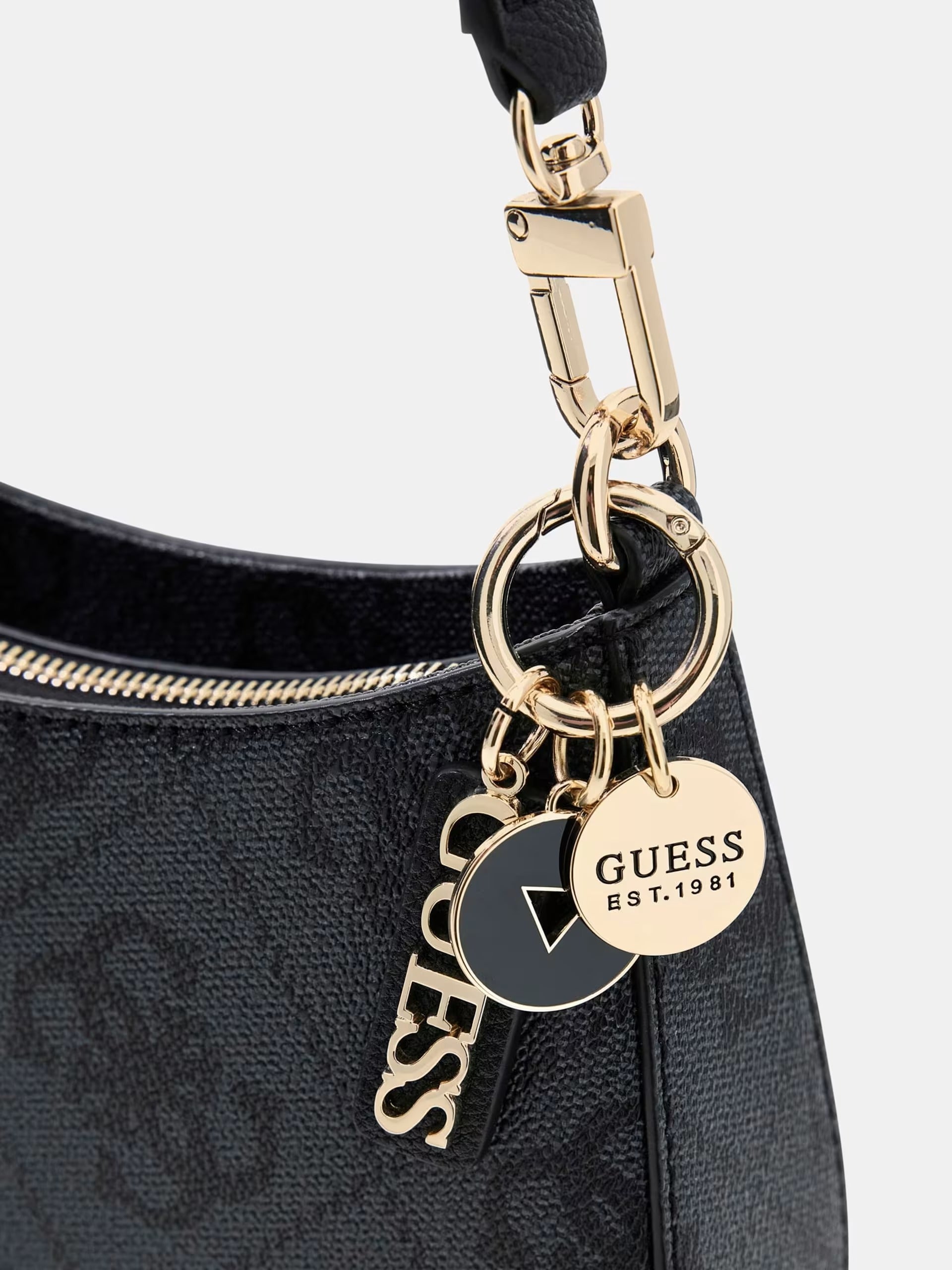 GUESS Borsa Donna NOELLE II TOP ZIP SHOULDER BAG HWSO96 72180 CLO COAL LOGO