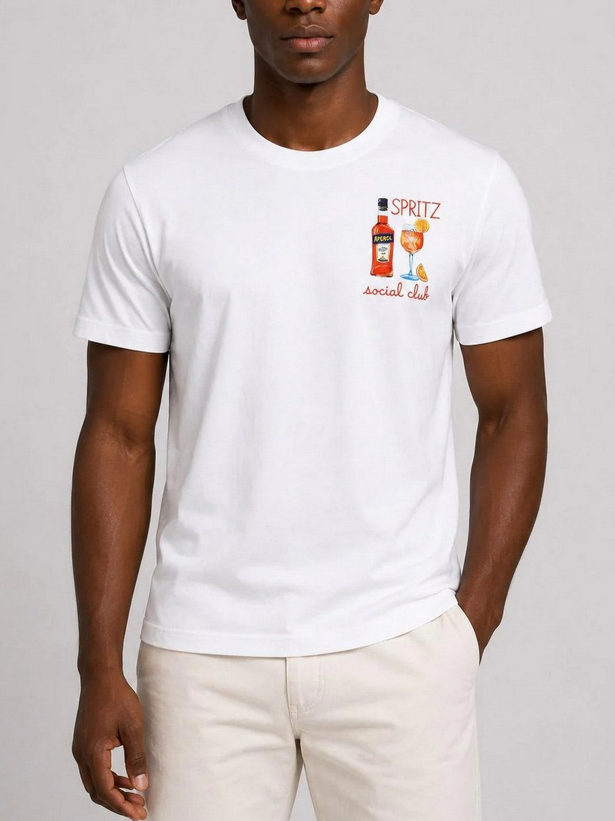 MC2 SAINT BARTH T-shirt Uomo PORTOFINO 07996L SOCIAL SPRITZ 01N EMB