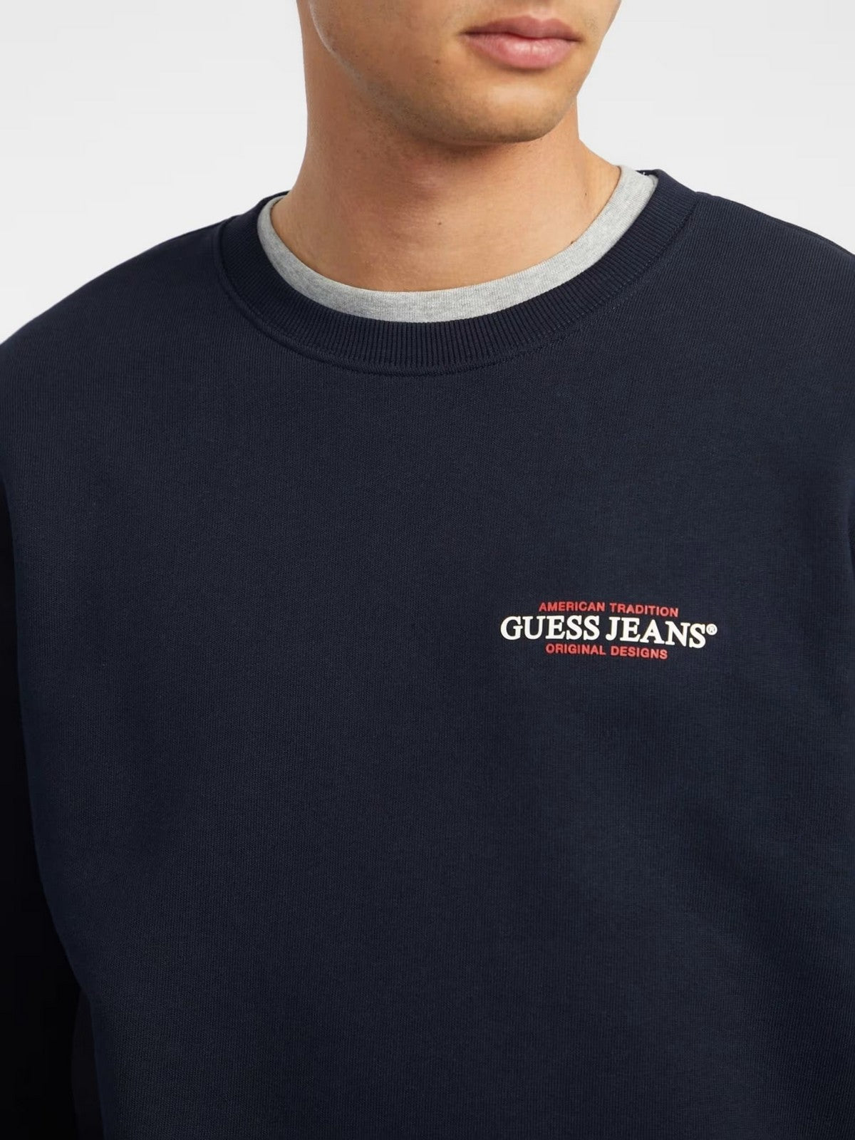 GUESS Felpa Uomo GJ CN REG AMERICAN TRAD SWEAT M4YQ17 K9V31 A71W DARING OCEAN