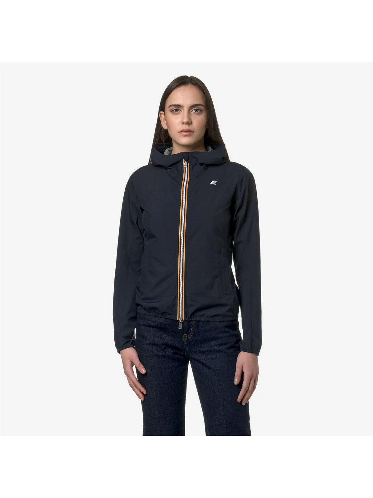 K-WAY Giubbino Donna Lily Eco Stretch Dot K5127LW K89 Blu gioboutiqueweb