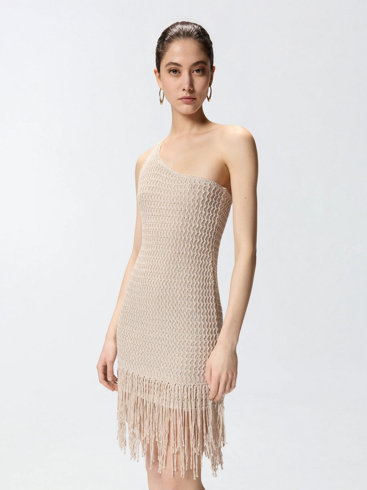 PINKO Abito Donna JUNIPEROS ABITO OPENWORK LUREX 106959-A3CI I05 GRIGIO MATTINA