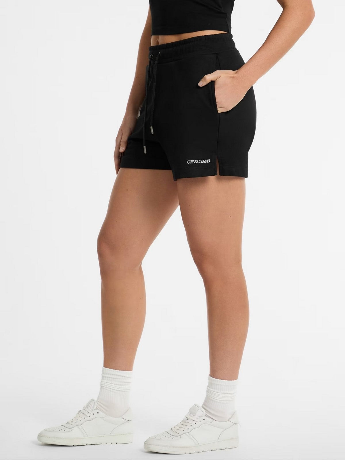 GUESS Pantaloncino Donna GJ REG EMBRO SHORTS W5GD0O K68I4 JBLK Jet Black A996 gioboutiqueweb