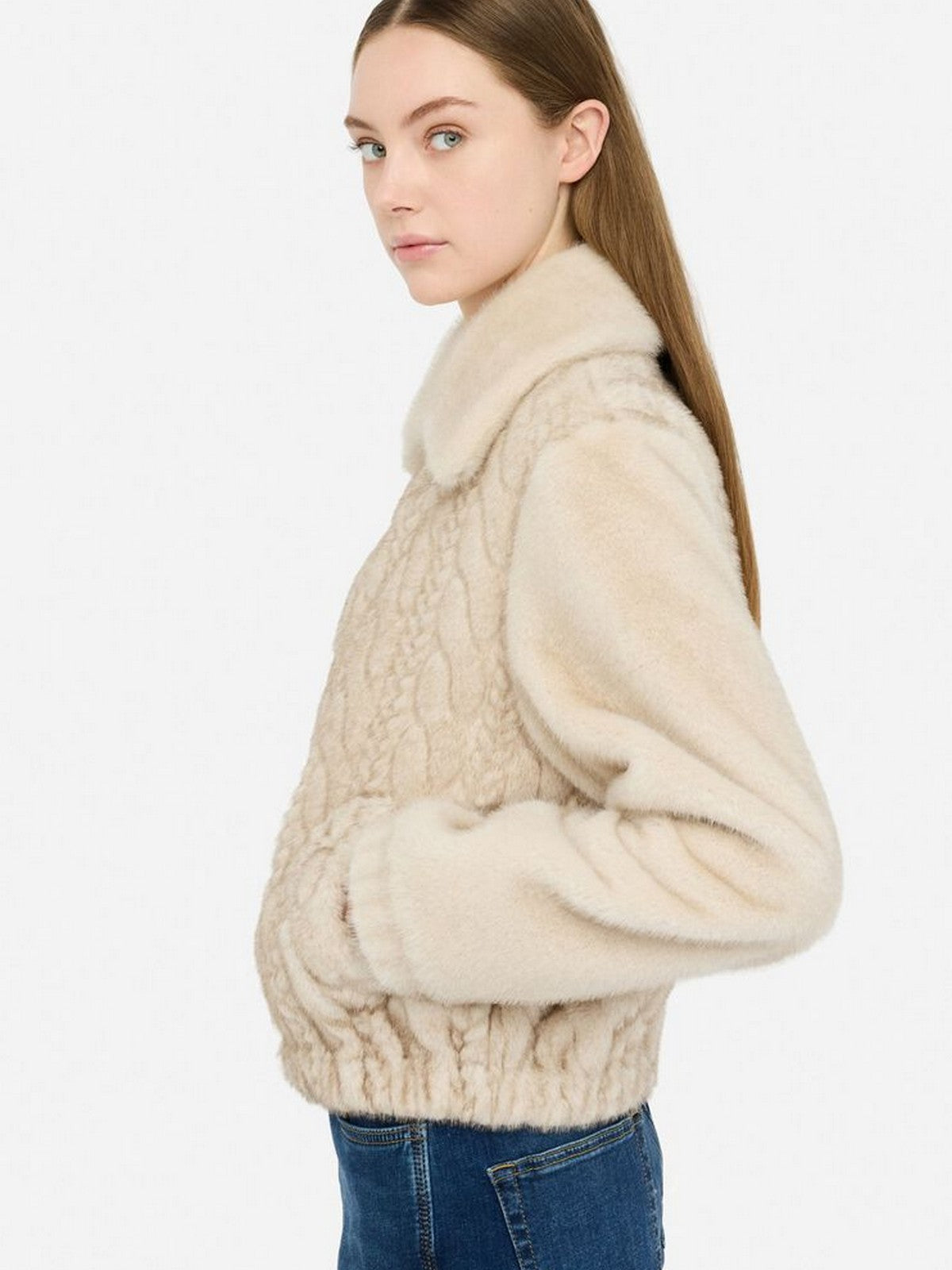 LIU JO WHITE Giubbino Donna MF5094E1044 W9868 NATURAL BEIGE