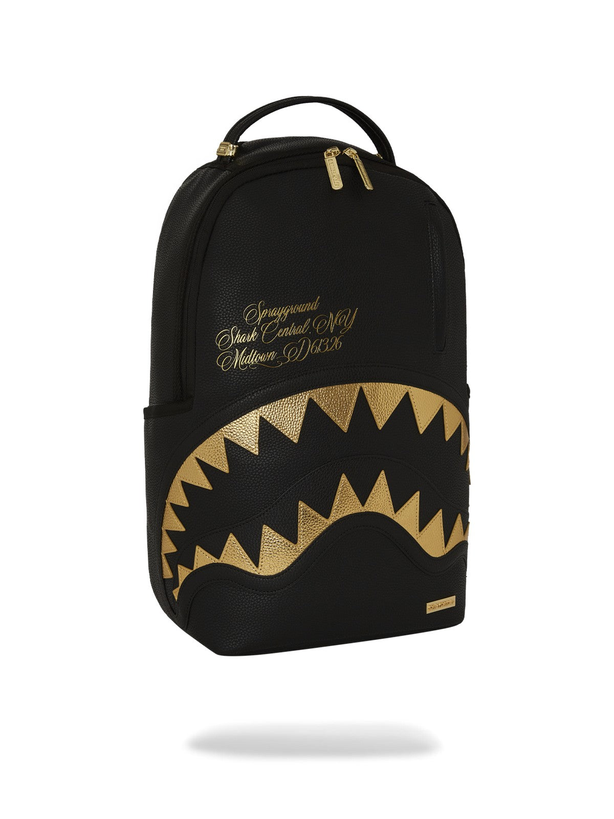 SPRAYGROUND Zaino Uomo SHARK CENTRAL GOLD DLXSV BACKPACK 910B7166NSZ Nero gioboutiqueweb