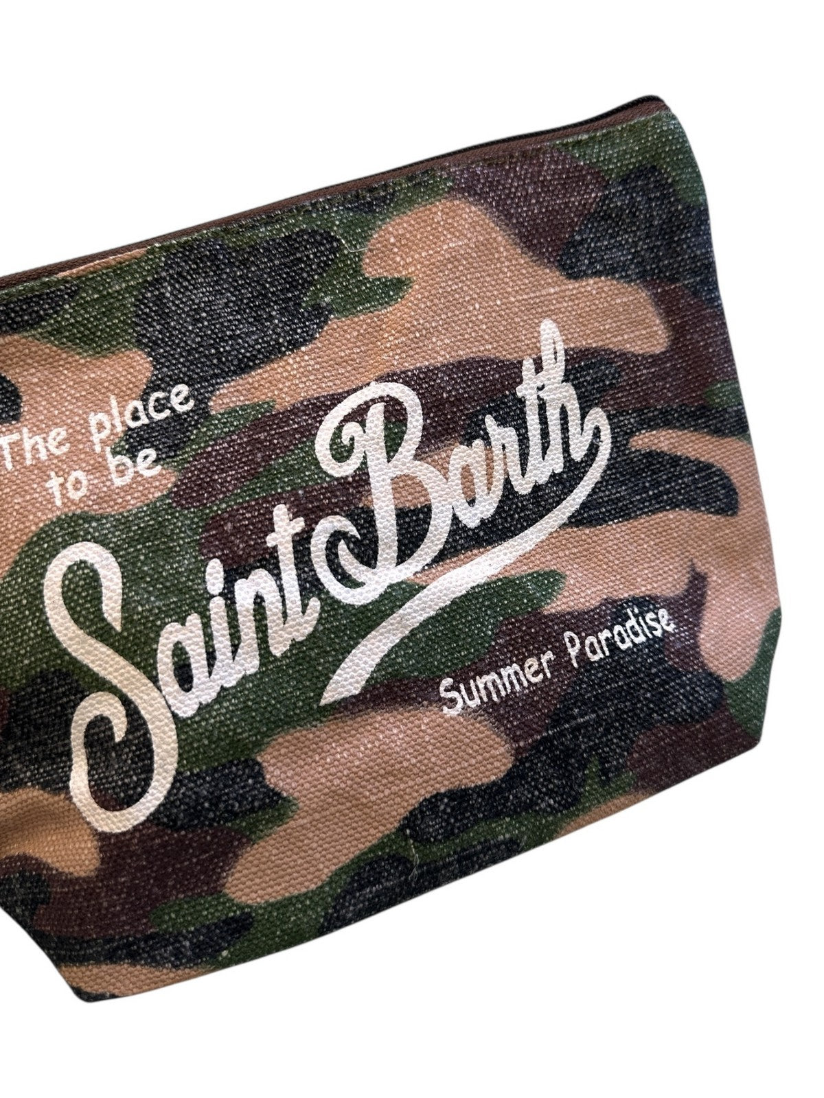 MC2 SAINT BARTH Pochette Donna ALINE LINEN 01997H LINEN CAMOUFLAGE 54 gioboutiqueweb