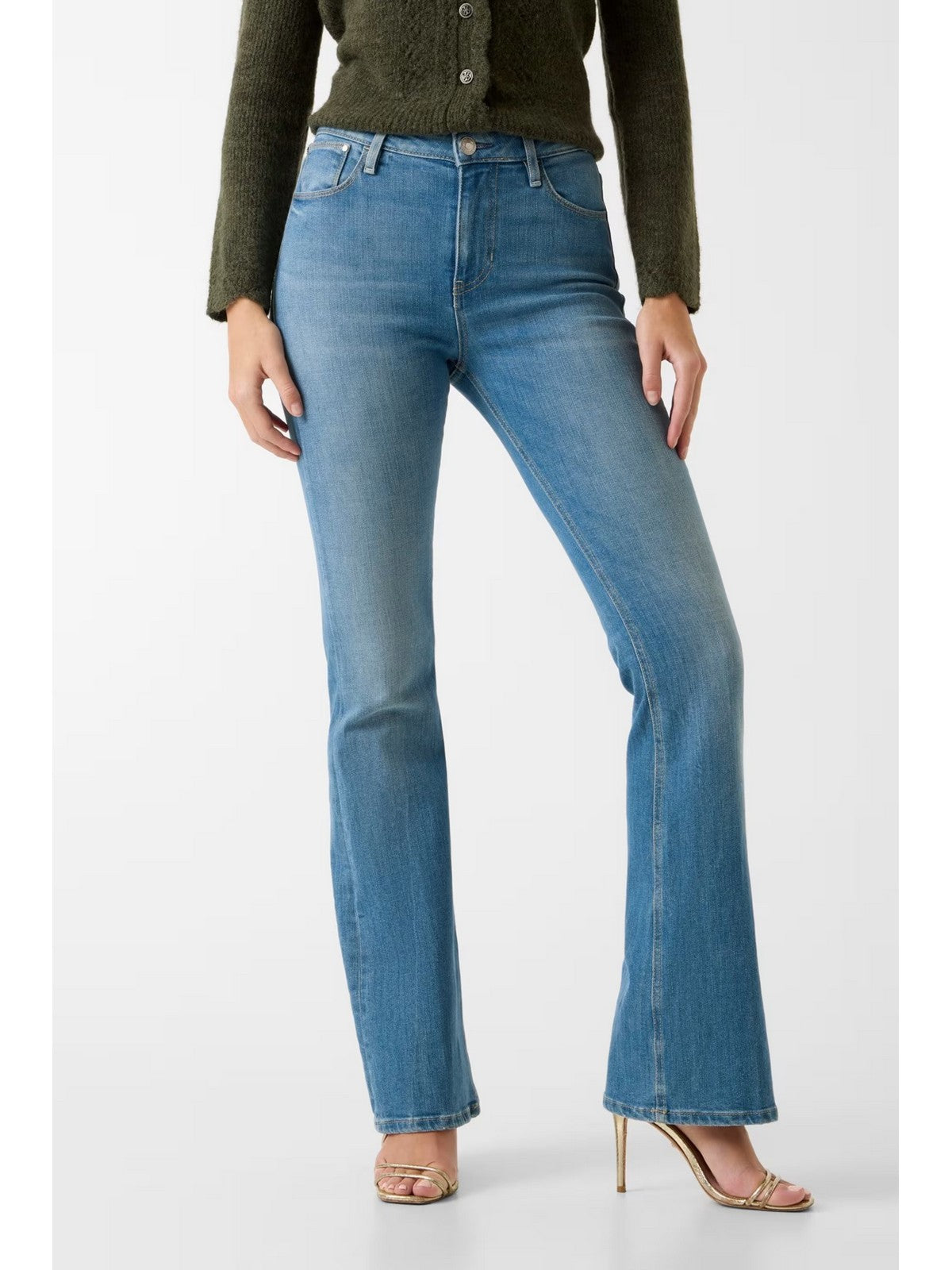 GUESS Jeans Donna SEXY FLARE W6RA0L D6882 SFWH SUNFLOWER BLISS WASH