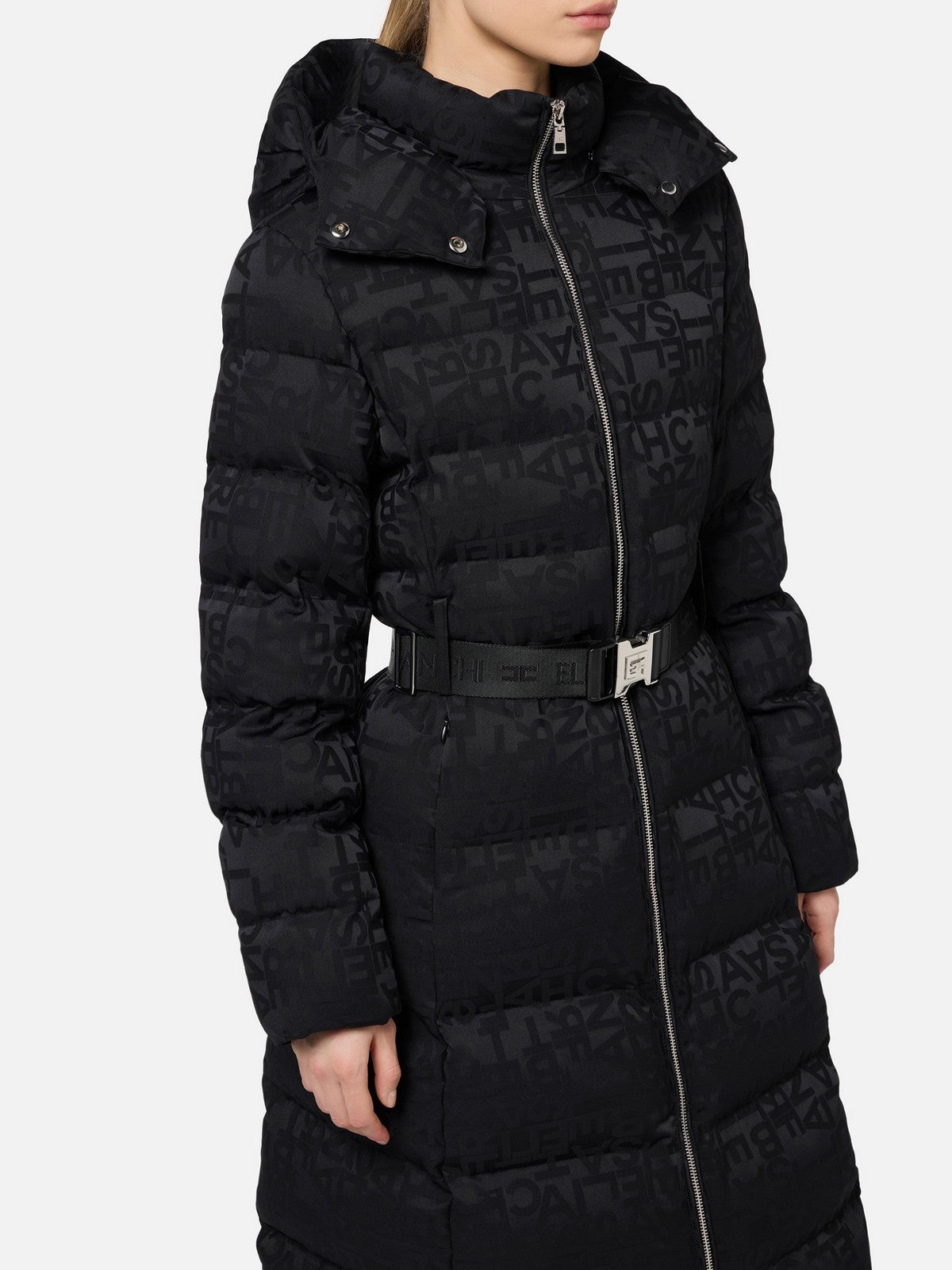 ELISABETTA FRANCHI Piumino Donna PI71D46E2 110 Nero gioboutiqueweb