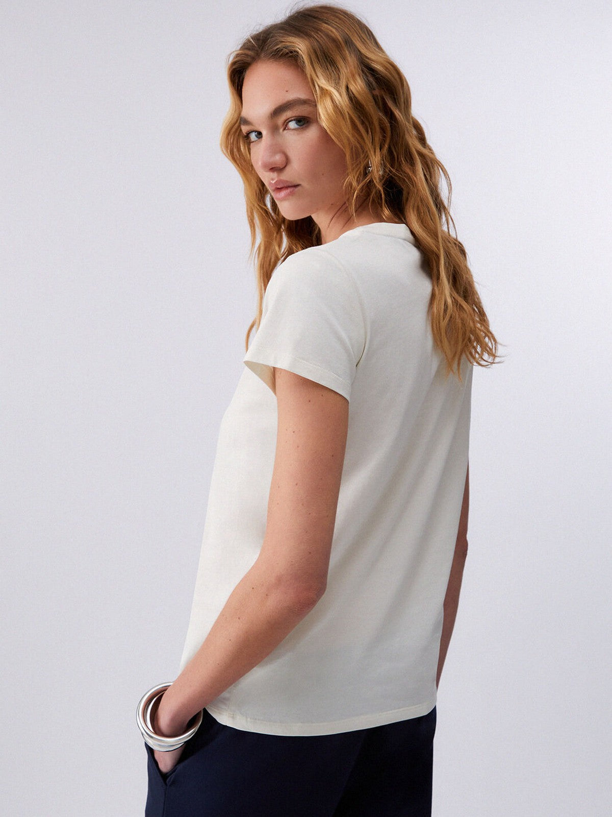 LIU JO SPORT T-shirt Donna TA6056JS923 M9136 White milk/LiuJo