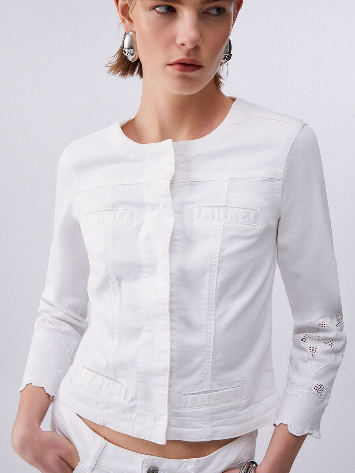 LIU JO WHITE Giubbino Donna WA6262T367A P9255 Bco ottico ric.flowe