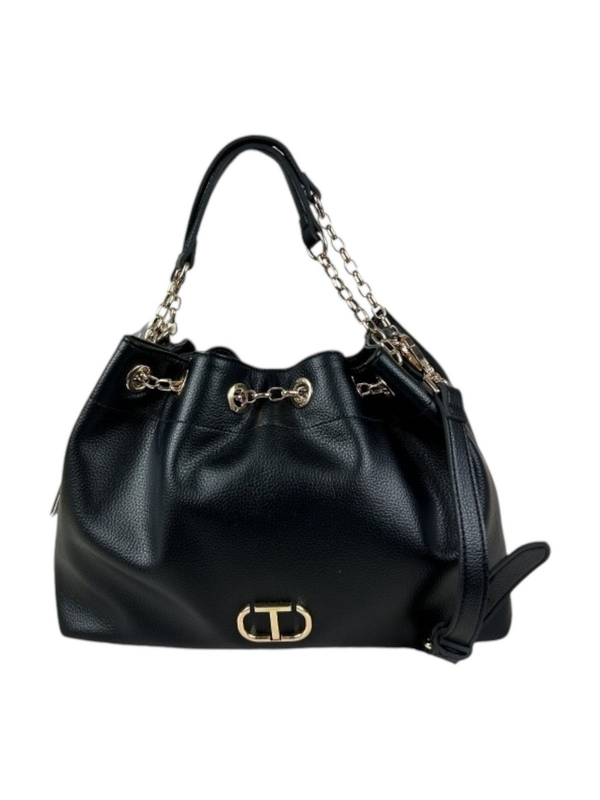 TWINSET Borsa Donna DRAWSTRING 242TD8232 00006 Nero gioboutiqueweb