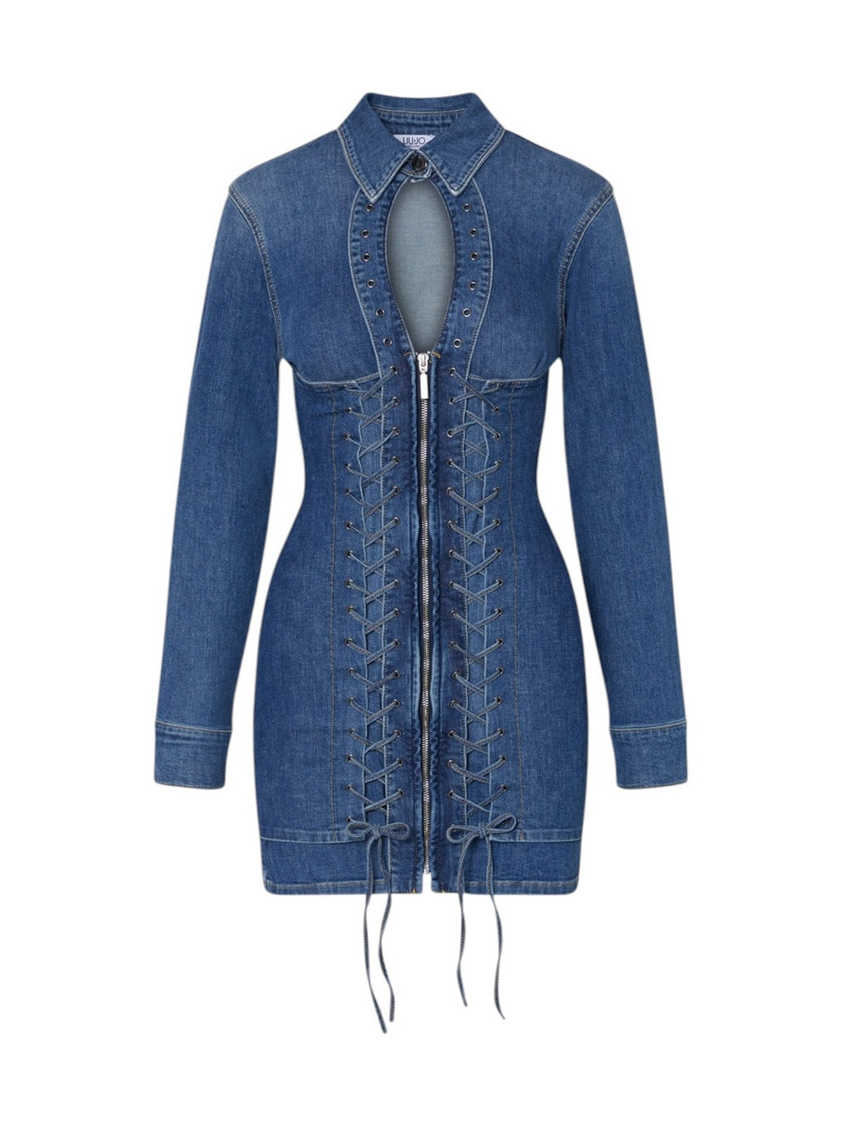 LIU JO feat. ELODIE Abito Donna UA6508D0399 79157 Den.md.Blue intrecci