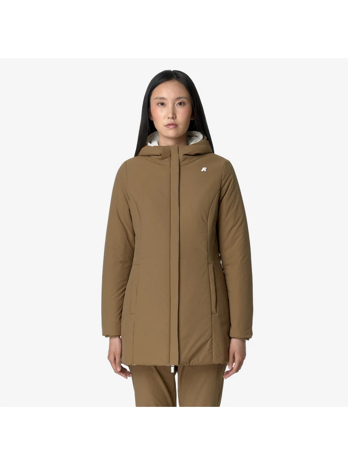 K-Way Women's Jacket Denise St Warm Double K6128UW White Asi