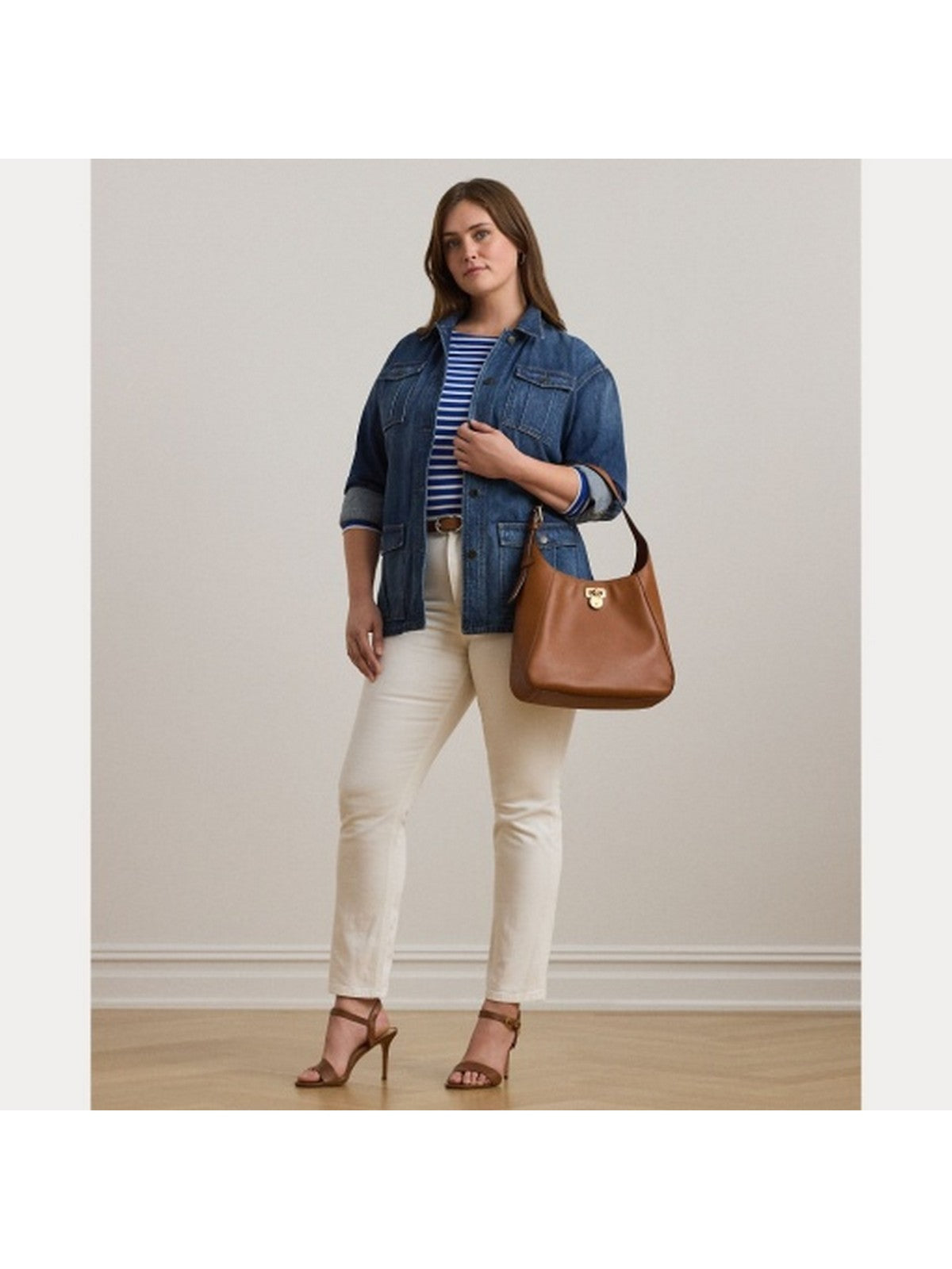 Lauren Ralph Lauren Woman Bag Tanner LG SH-SHOULder Bag-Large 431956790 001 brown