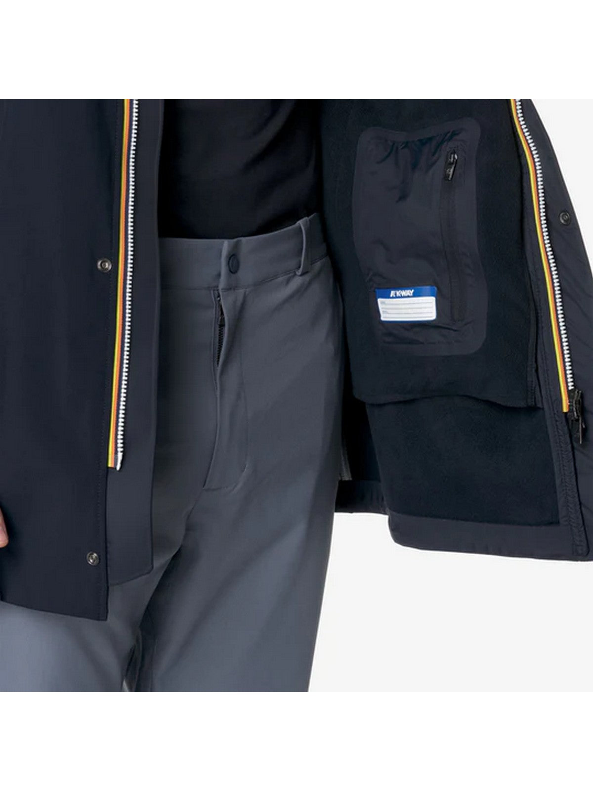 K-WAY Giubbino Uomo Marlyn bonded K7126UW A2B BLUE DEPTH-BLUE DEPT gioboutiqueweb