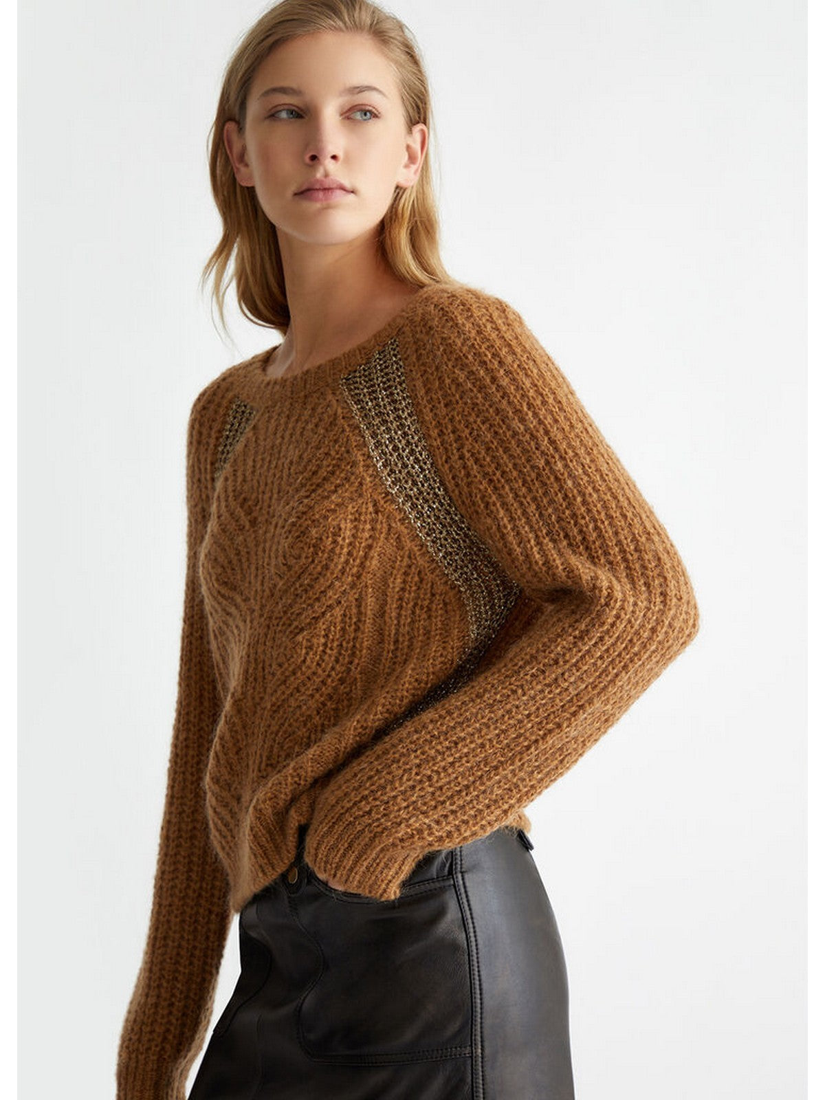 LIU JO WHITE Maglione Donna WF4527MAG71 81029 Marrone gioboutiqueweb