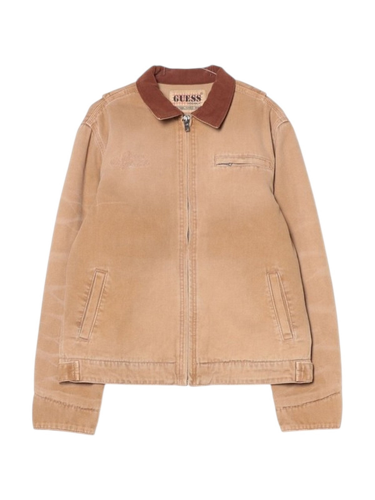 GUESS Giubbino Donna GO CROPPED WORKWEAR JACKET W5BN80 WG163 G1K9 HERB TAN