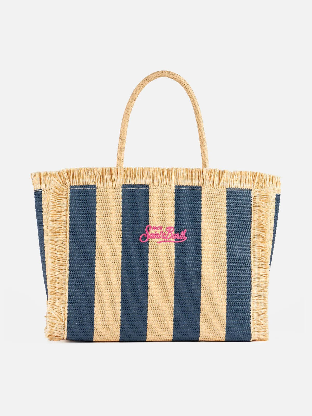 Mc2 Saint Barth Woman Vanity Straw Bag n 00233F Blue