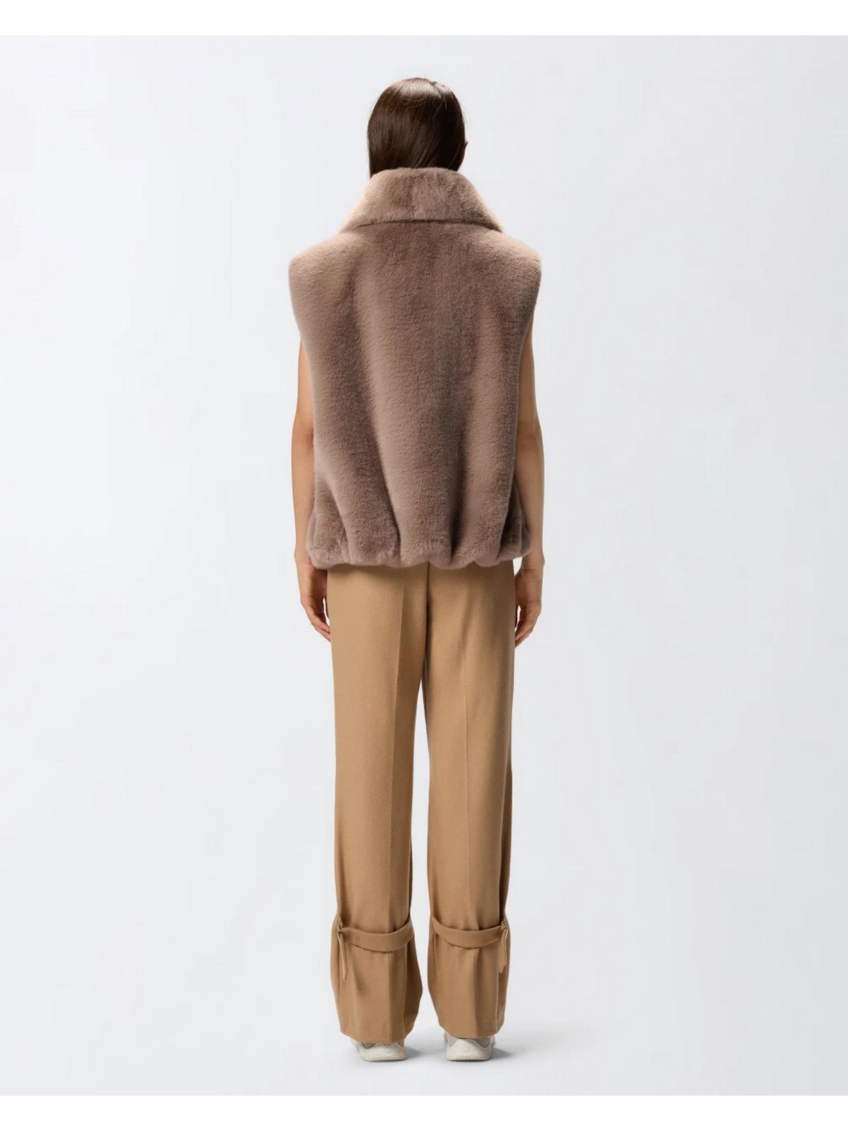 PINKO Pelliccia Donna DEYN GILET 105107-A2WN D01 BEIGE-BISCOTTO ZENZ.