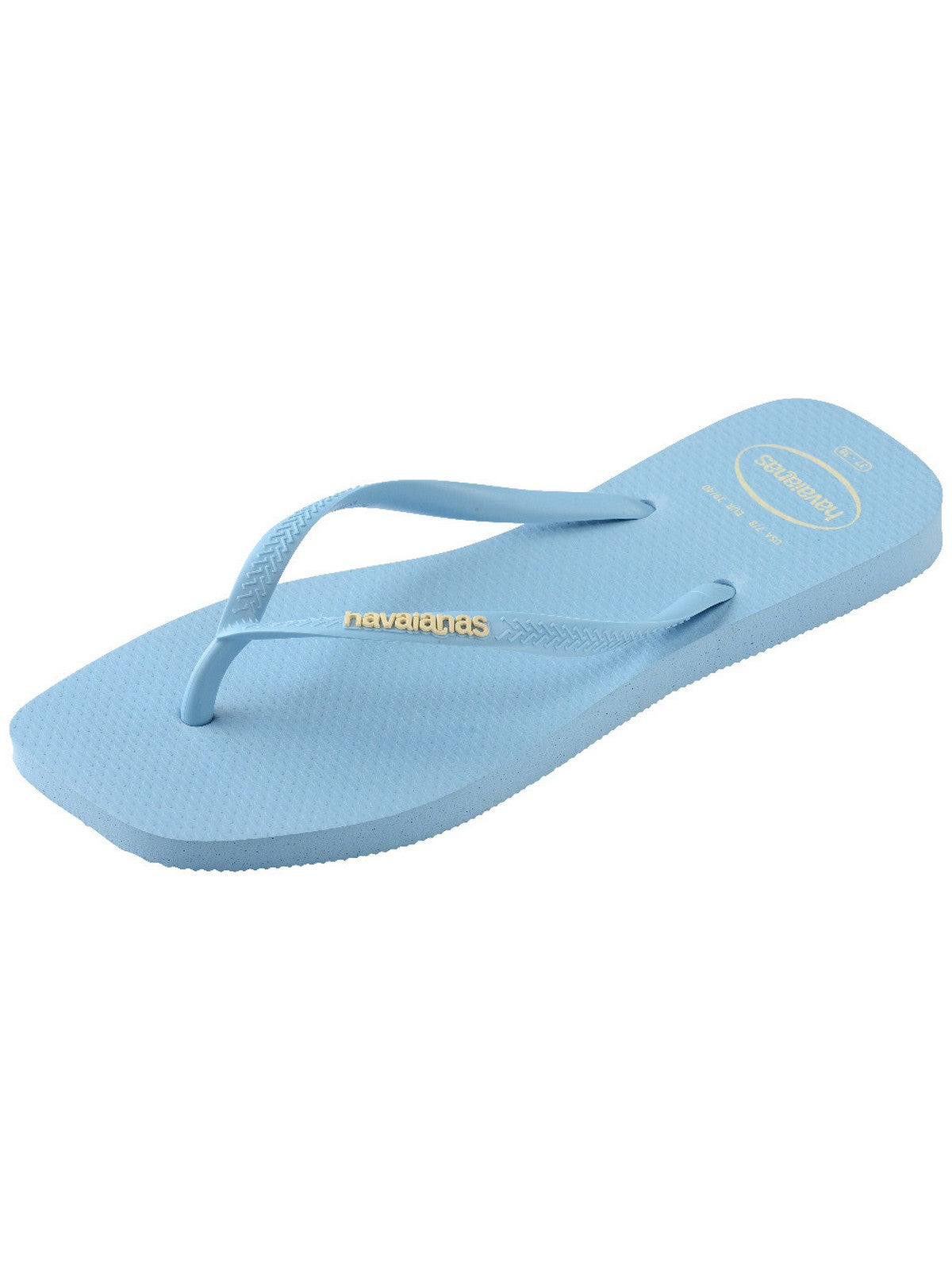 HAVAIANAS Infradito Donna Hav. Slim square logo pop up 4148959.1056 Blu gioboutiqueweb