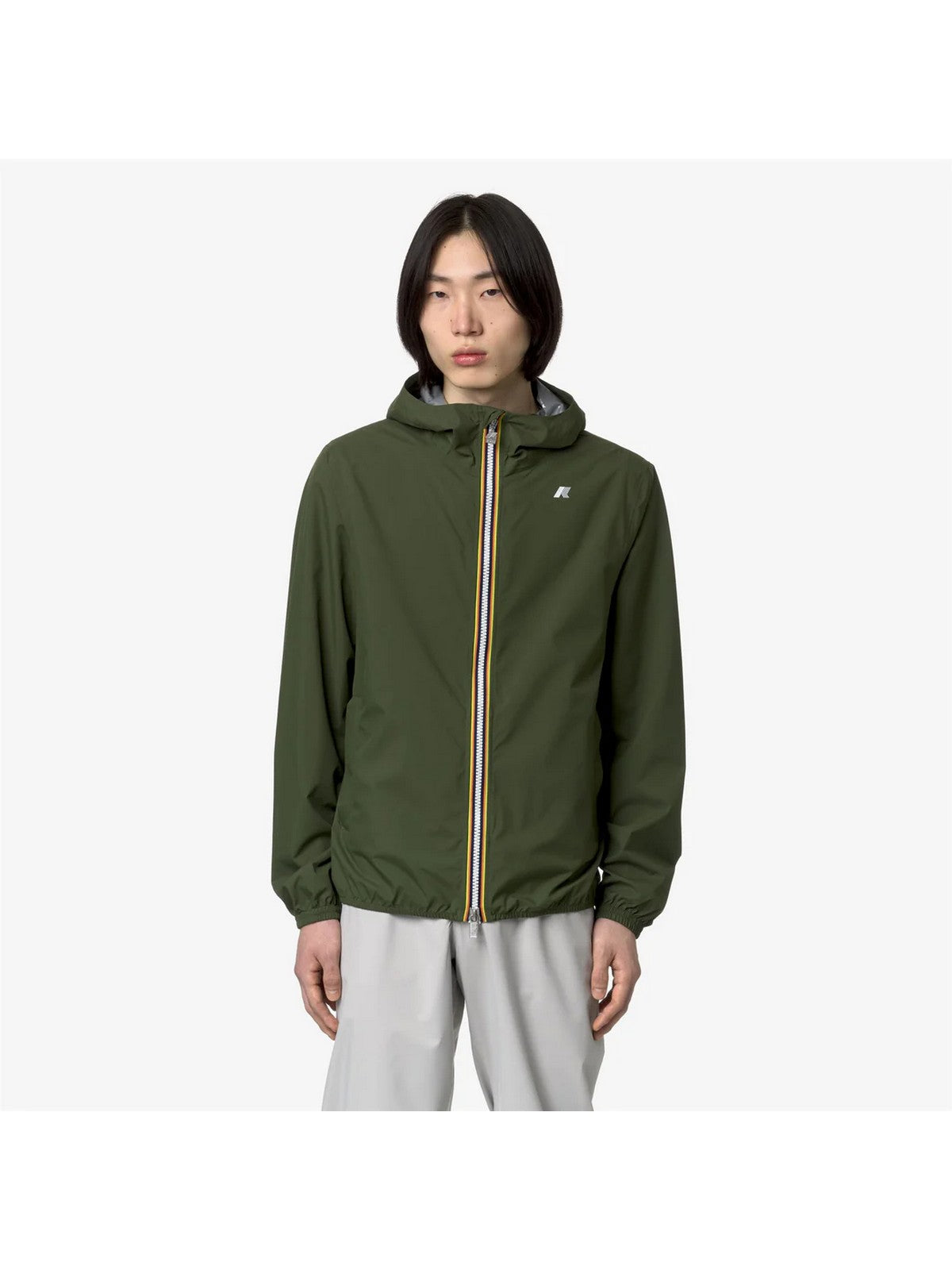 K-WAY Giubbino Uomo Jack Eco Stretch Dot K5127QW H11 Verde gioboutiqueweb