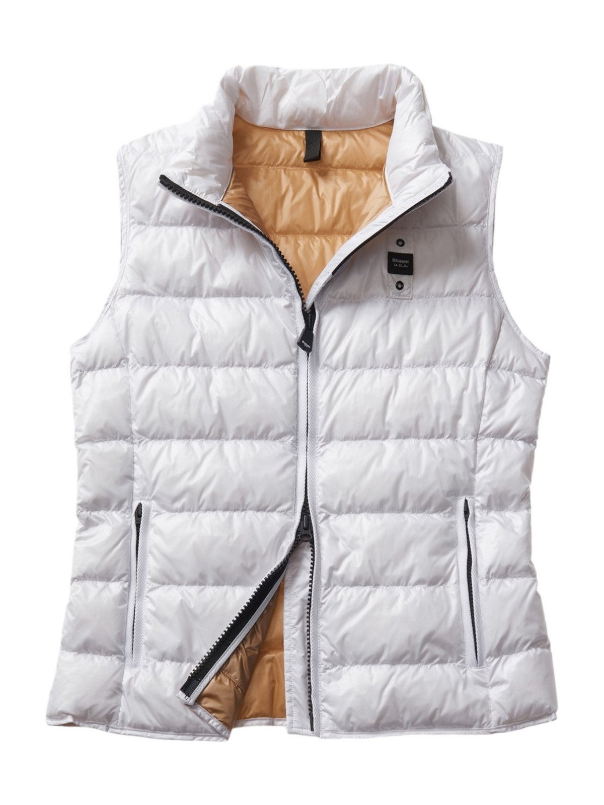 Blauer Gilet Frau 24SBLDX03052 005050 100 Weiß