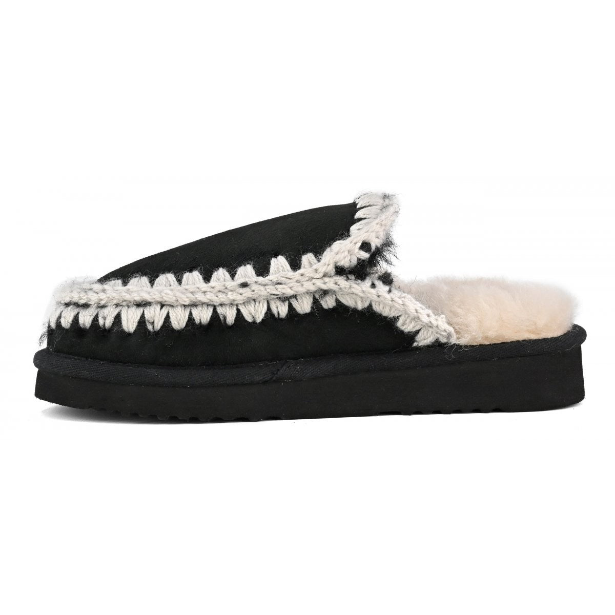 MOU Ciabatta Donna Eskimo slipper MU.FW101125A BKWHI BLACK/WHITE